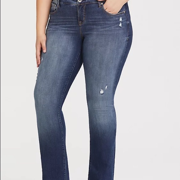 Torrid Slim Bootcut Distressed Jeans